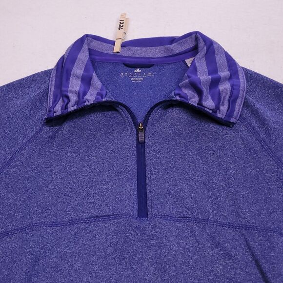 Adidas Climawarm Pullover Long Sleeve Zip Up Jacket Womens Size Medium M Purple - Picture 1 of 8